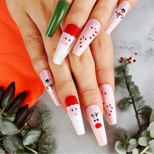 Festive Christmas Press On Nails